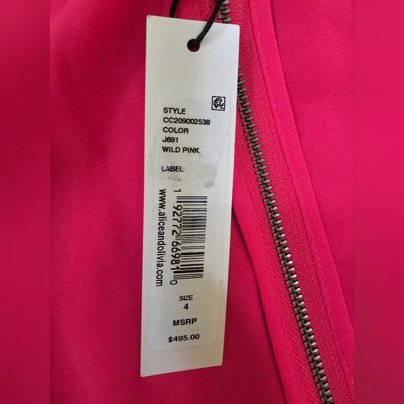 💖HOST PICK💖NEWAlice+Olivia Stacey Bendet Lavinia Smocked Crepe de Chine Dress - Picture 7 of 13